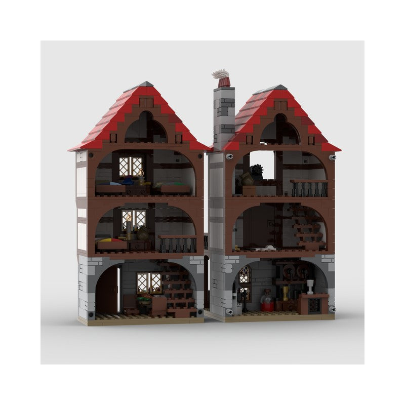Medieval Alley's Inn Building Kit | LEGO-Compatible MOC - 3
