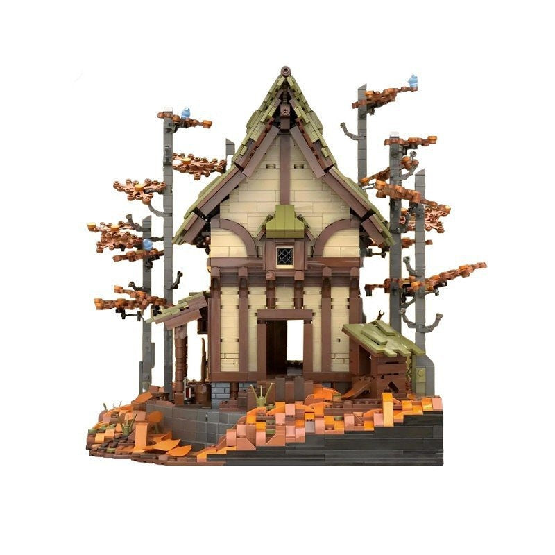 Medieval Autumn House MOC Building Kit | Rustic Village Architecture - 2