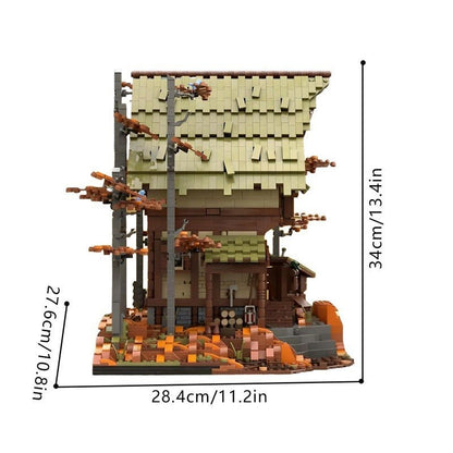Medieval Autumn House MOC Building Kit | Rustic Village Architecture - 4