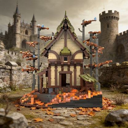 Medieval Autumn House MOC Building Kit | Rustic Village Architecture - 5