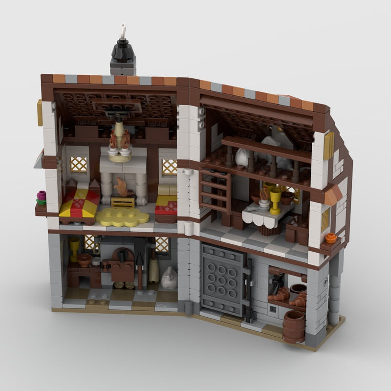 Medieval Bakery MOC Building Kit | Historic Village Shop Architecture - 2