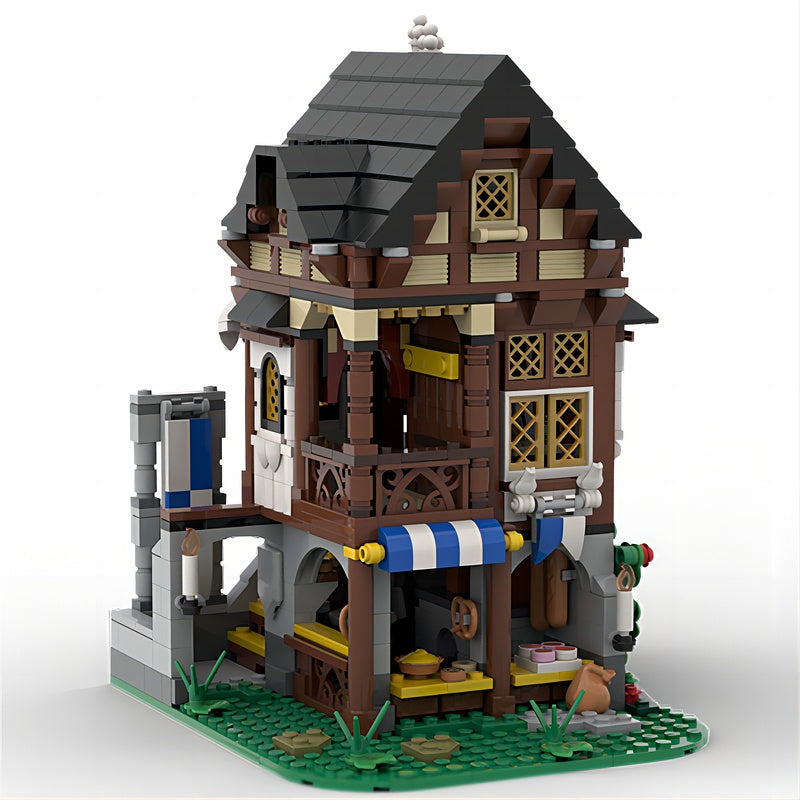 Medieval Bakery Shop MOC Modular Architecture Building Kit - 1