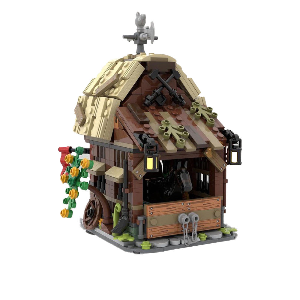 Medieval Barn and Stable Building Kit | LEGO-Compatible MOC - 4