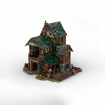 Medieval Barn MOC Village Architecture Building Kit - 1