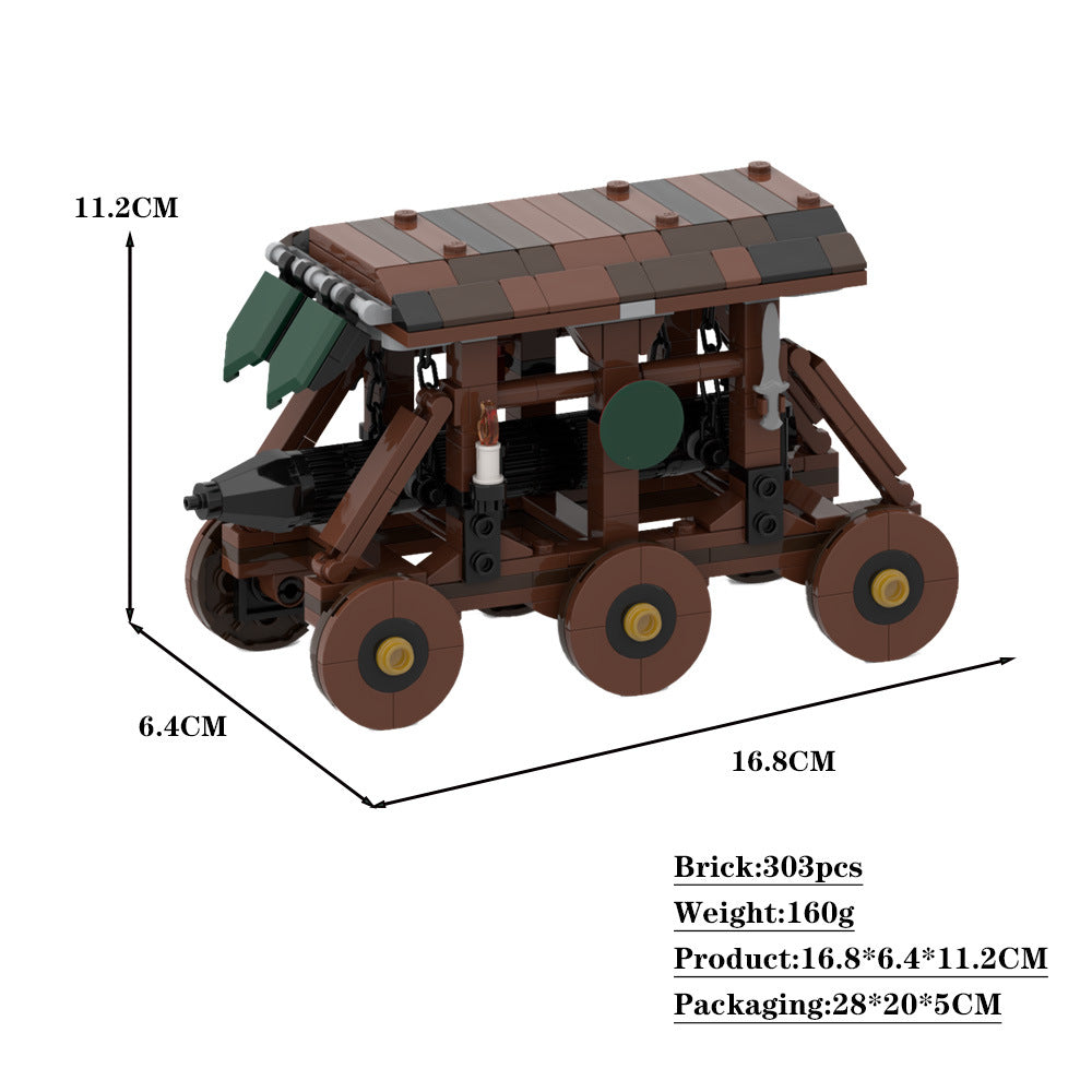 medieval battering ram building set | moc-159309 - 3