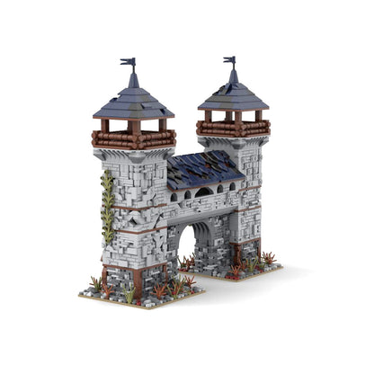medieval black falcon outpost building set | moc-85157 - 2