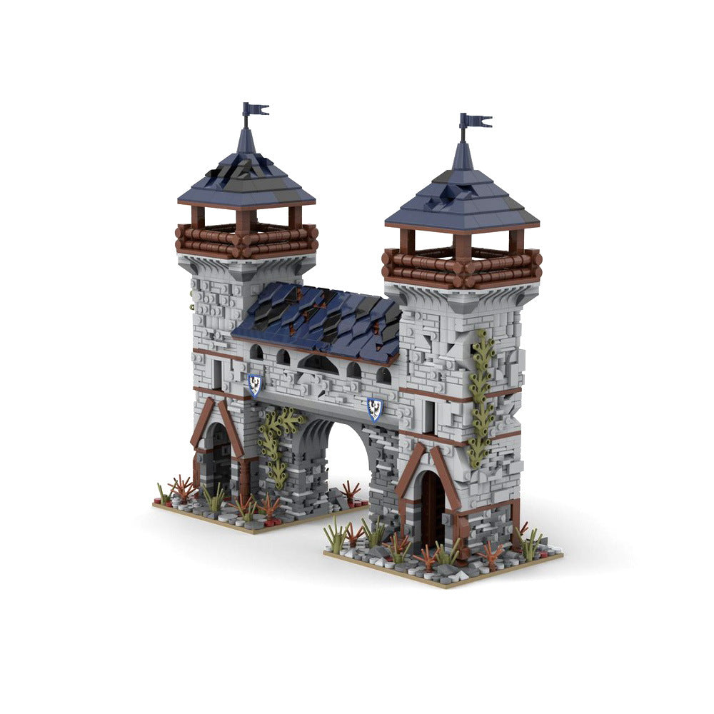 medieval black falcon outpost building set | moc-85157 - 3
