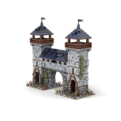 medieval black falcon outpost building set | moc-85157 - 3