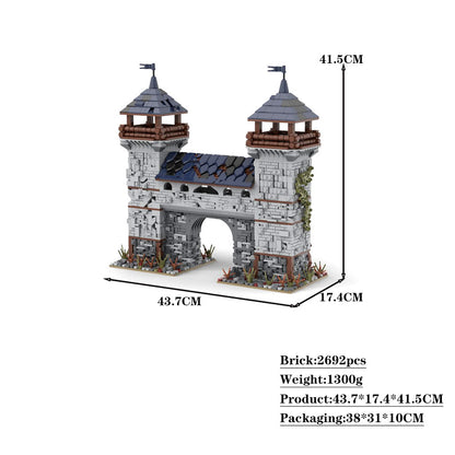 medieval black falcon outpost building set | moc-85157 - 4