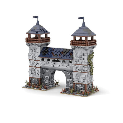 Medieval Black Falcon Outpost MOC Building Kit | Castle Tower Architecture - 1