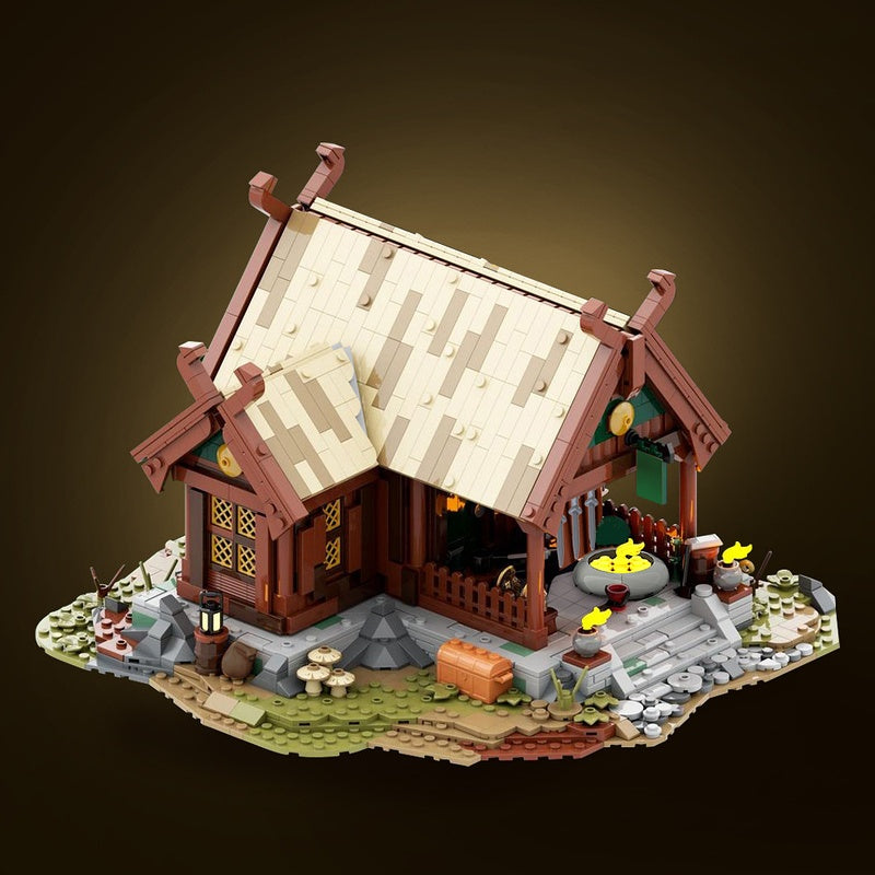 Medieval Blacksmith House MOC Building Kit | Fantasy Workshop - 2
