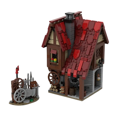 Medieval Blacksmith MOC Forge Workshop Building Kit - 2