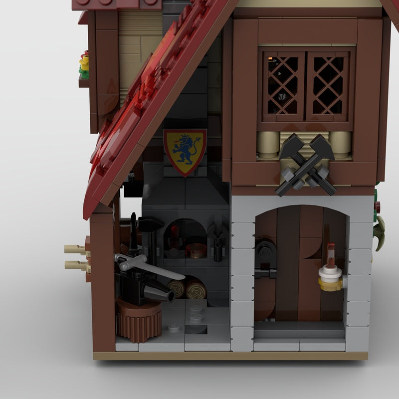 Medieval Blacksmith MOC Forge Workshop Building Kit - 5