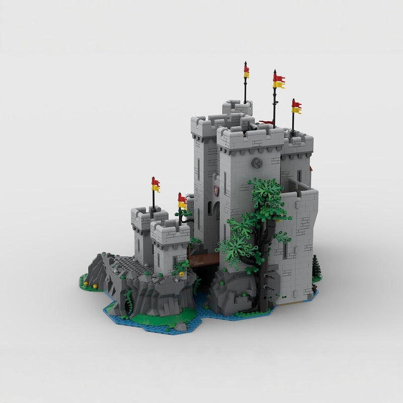 Medieval Castle Front Towers Extension MOC Building Kit - 2