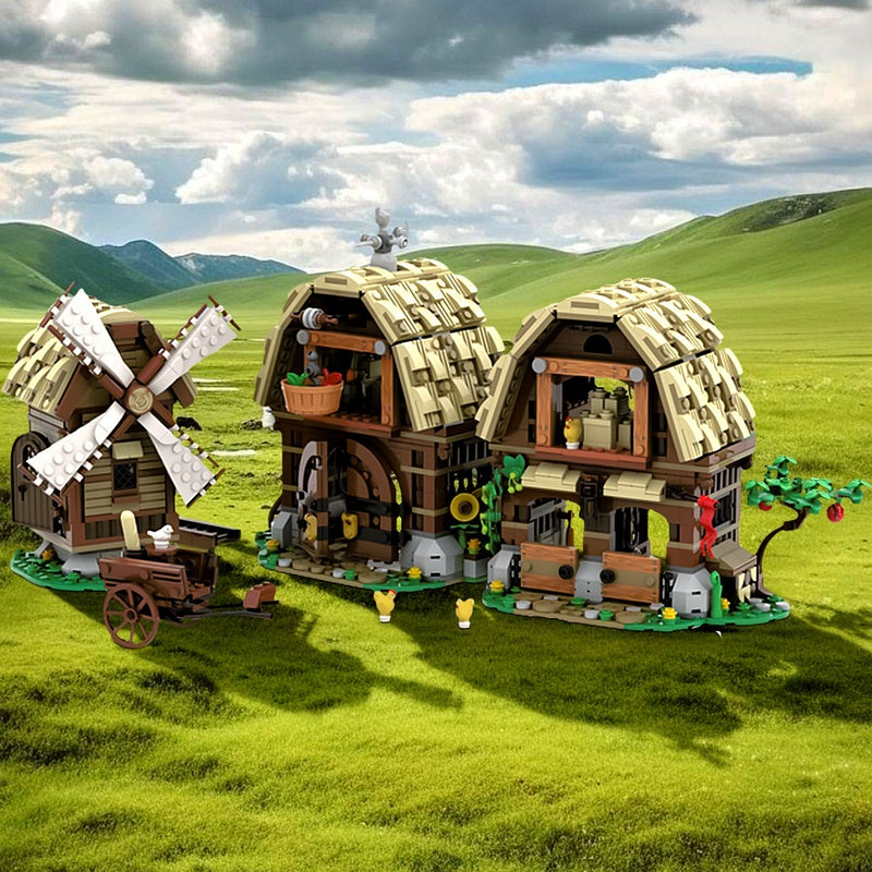 Medieval Castle Mill Village Raid Building Kit | LEGO-Compatible MOC - 1