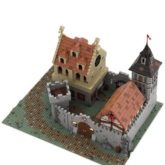 Medieval Castle MOC Building Kit | Historic Fortress Architecture Model - 1