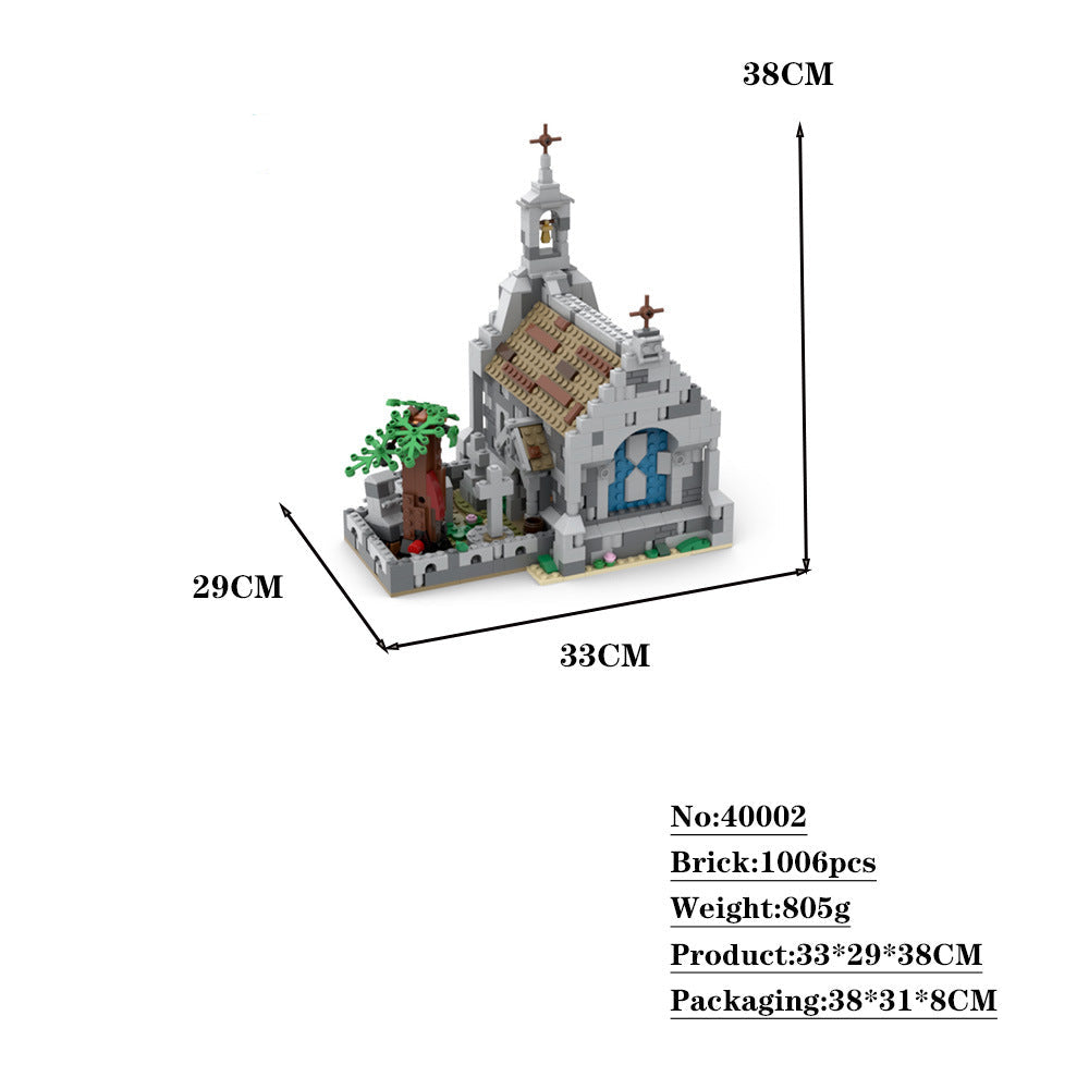 medieval chapel building set | moc-155491 - 4