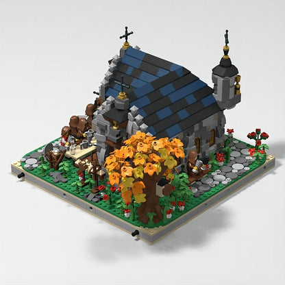 Medieval Chapel MOC Gothic Village Church Architecture Building Kit - 4