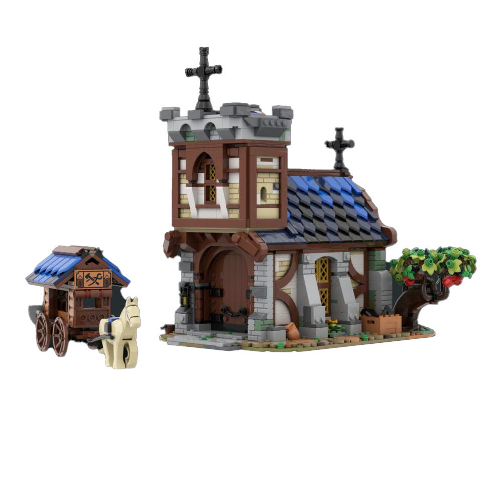 medieval church building set | moc-148387 - 1