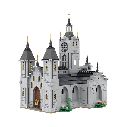 Medieval Church MOC Building Kit | 1445 PCS Historic Architecture Model - 1