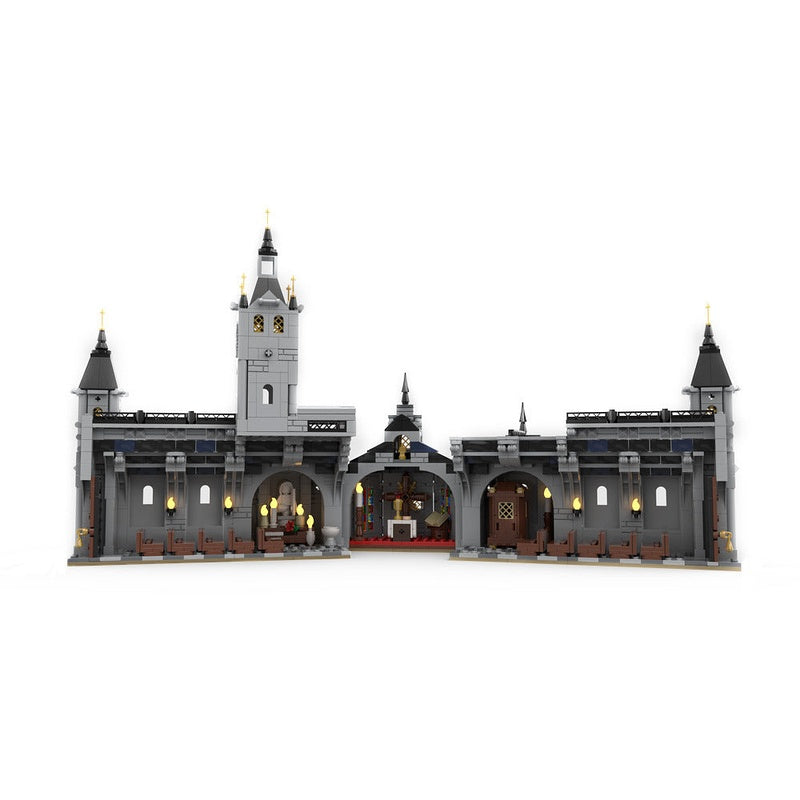 Medieval Church MOC Building Kit | 1445 PCS Historic Architecture Model - 2