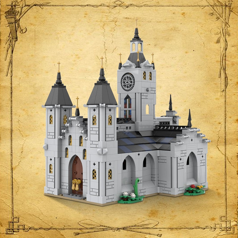 Medieval Church MOC Building Kit | 1445 PCS Historic Architecture Model - 3