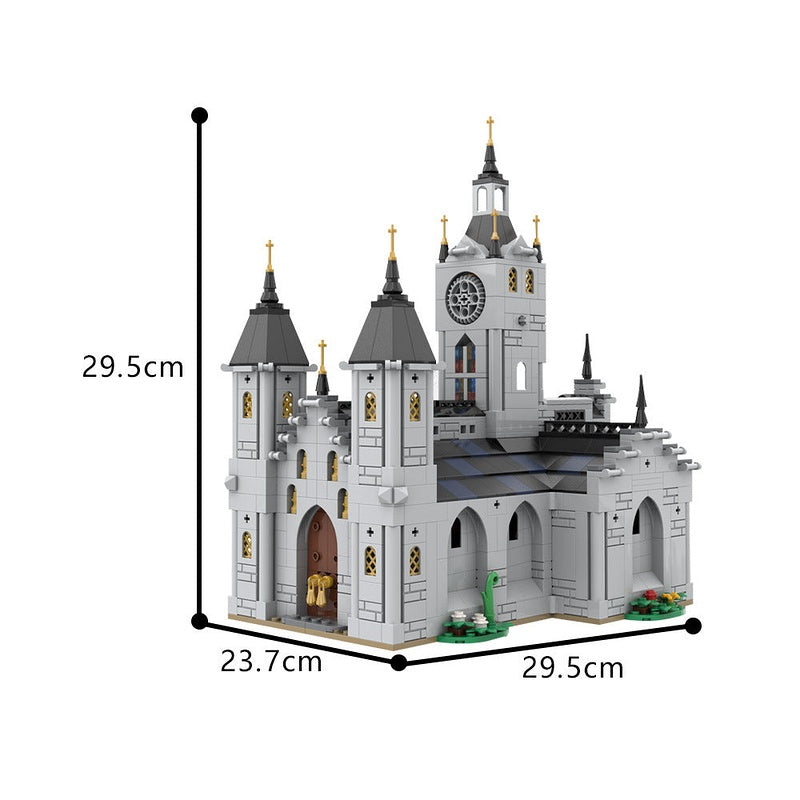 Medieval Church MOC Building Kit | 1445 PCS Historic Architecture Model - 4