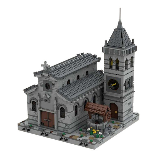 Medieval Church MOC Building Kit | Historic Cathedral Architecture Model - 1