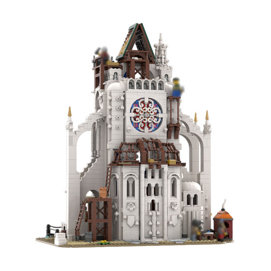 Medieval Construction Site Building Kit | LEGO-Compatible MOC - 1