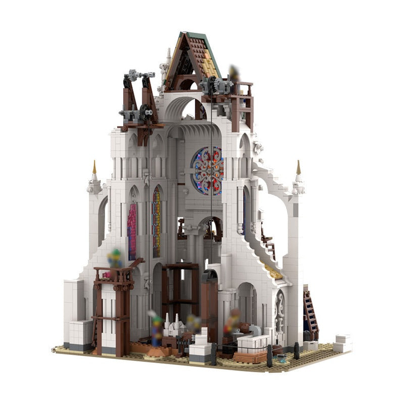 Medieval Construction Site MOC Building Kit | Historic Builder Scene - 3