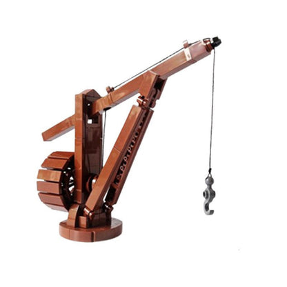 Medieval Crane MOC Building Kit | Historic Construction Machine Model - 2