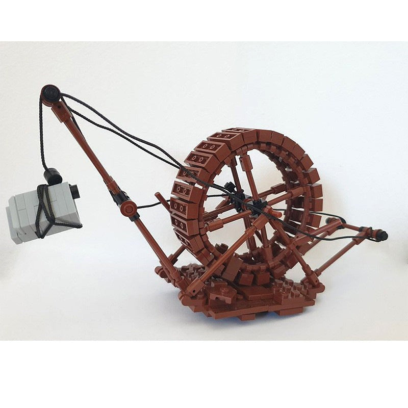 Medieval Crane MOC Building Kit | Historic Engineering Architecture Model - 2