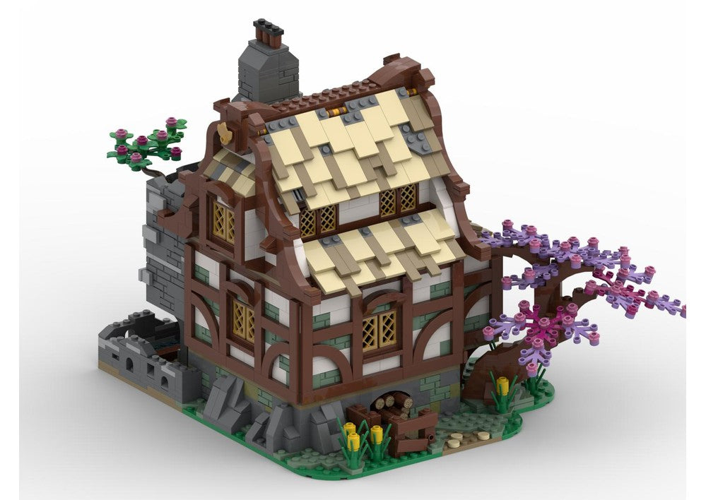 medieval farm house building kit | lego compatible moc - 3