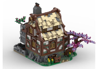 medieval farm house building kit | lego compatible moc - 3