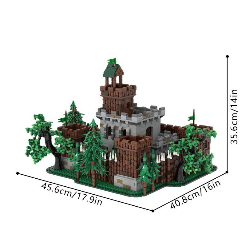 Medieval Forest Outlaw Castle Building Kit | Woodland Fortress MOC - 1