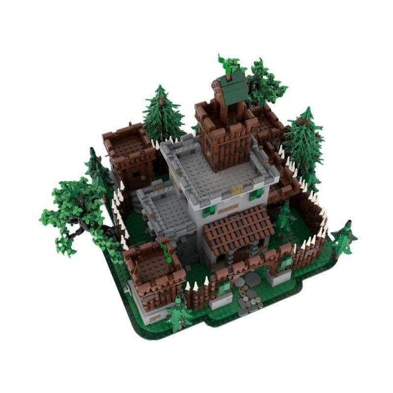 Medieval Forest Outlaw Castle Building Kit | Woodland Fortress MOC - 2