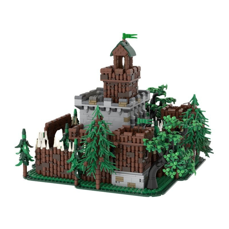 Medieval Forest Outlaw Castle Building Kit | Woodland Fortress MOC - 3