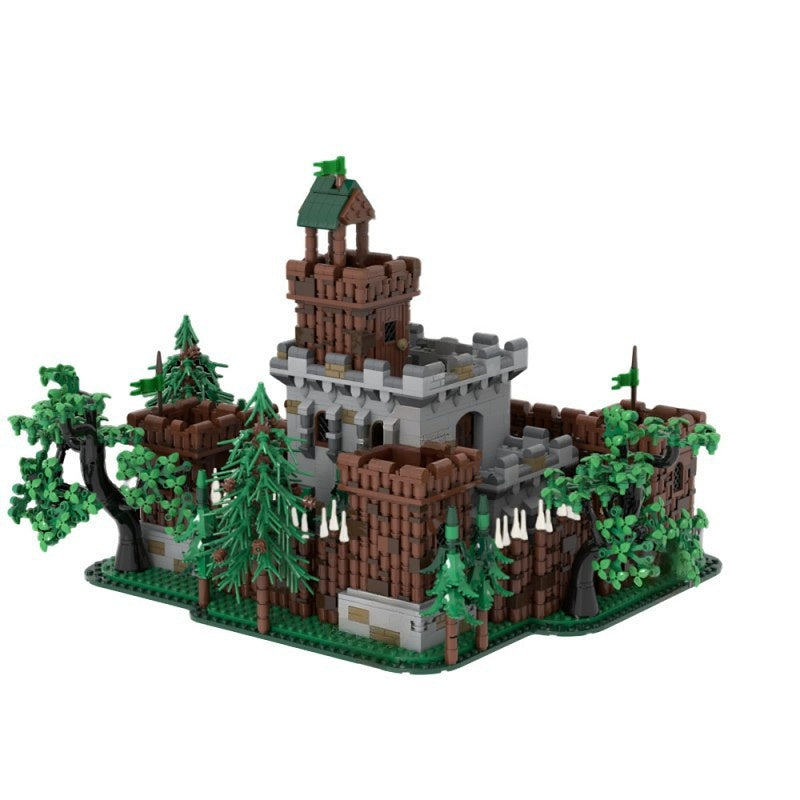 Medieval Forest Outlaw Castle Building Kit | Woodland Fortress MOC - 5