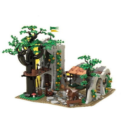 Medieval Forest Outlaw Tower Camp Building Kit | LEGO-Compatible MOC - 1