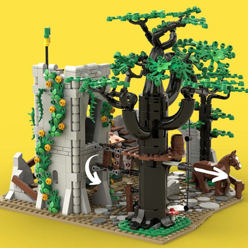 Medieval Forest Outlaw Tower Camp Building Kit | LEGO-Compatible MOC - 3