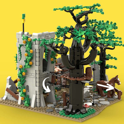 Medieval Forest Outlaw Tower Camp Building Kit | LEGO-Compatible MOC - 3