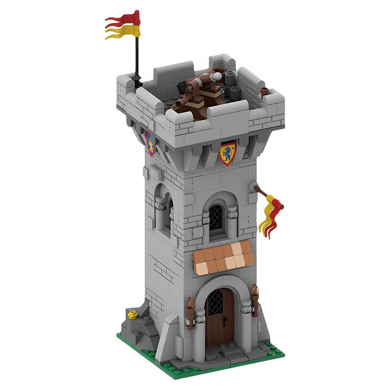 Medieval Heraldic Outpost Tower MOC Building Kit - 4