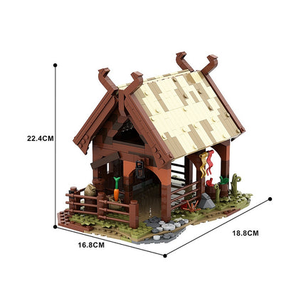 Medieval Horse Clan Stable Building Kit | LEGO-Compatible MOC - 4