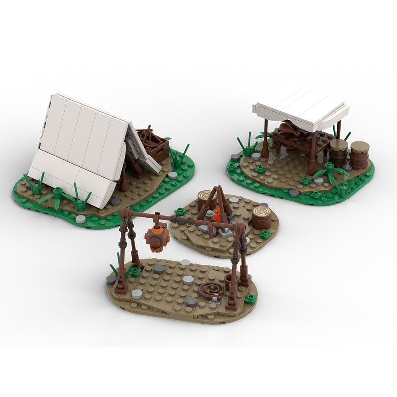 Medieval Hunter Camp MOC Wilderness Outpost Building Kit - 1