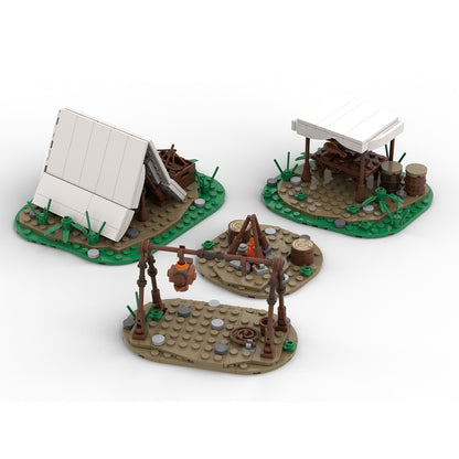 Medieval Hunter Camp MOC Wilderness Outpost Building Kit - 1