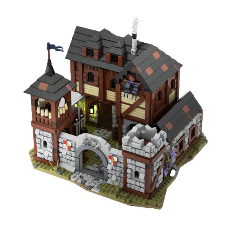 medieval infantry barracks building set | moc-110112 - 1