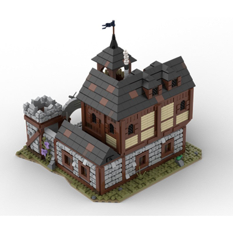 medieval infantry barracks building set | moc-110112 - 3