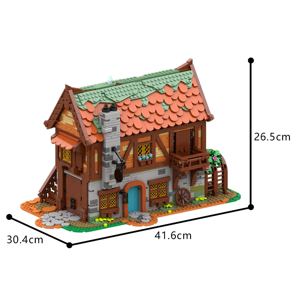 Medieval Joiner's Workshop Building Kit | LEGO-Compatible MOC - 8
