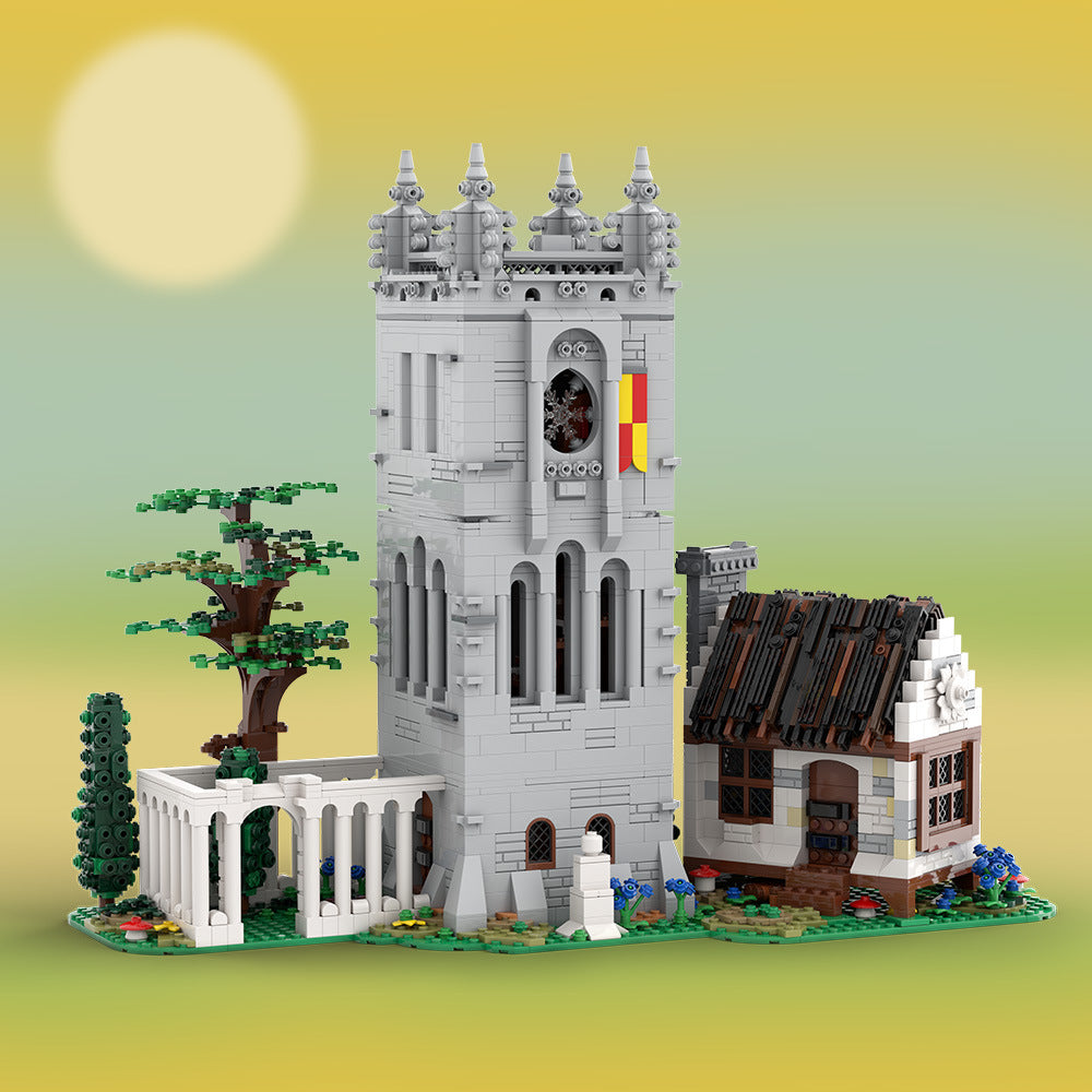medieval library building set | lego compatible - 1