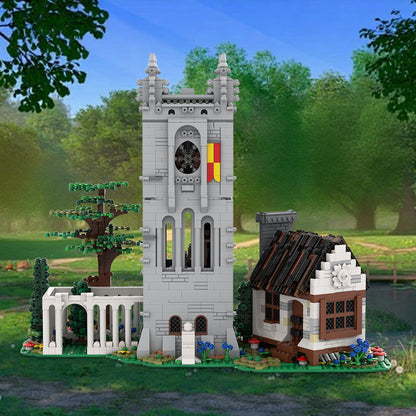 medieval library building set | lego compatible - 2